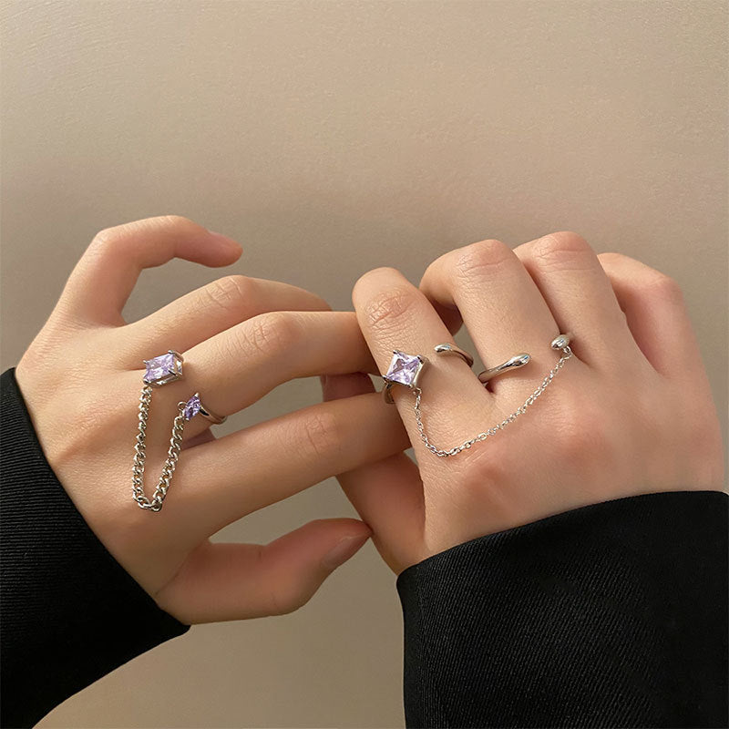 Womens Platinum Plated Geometrical Ring Alloy Square Design Jewelry Gift For Her Party Ring Elegant Gift For You