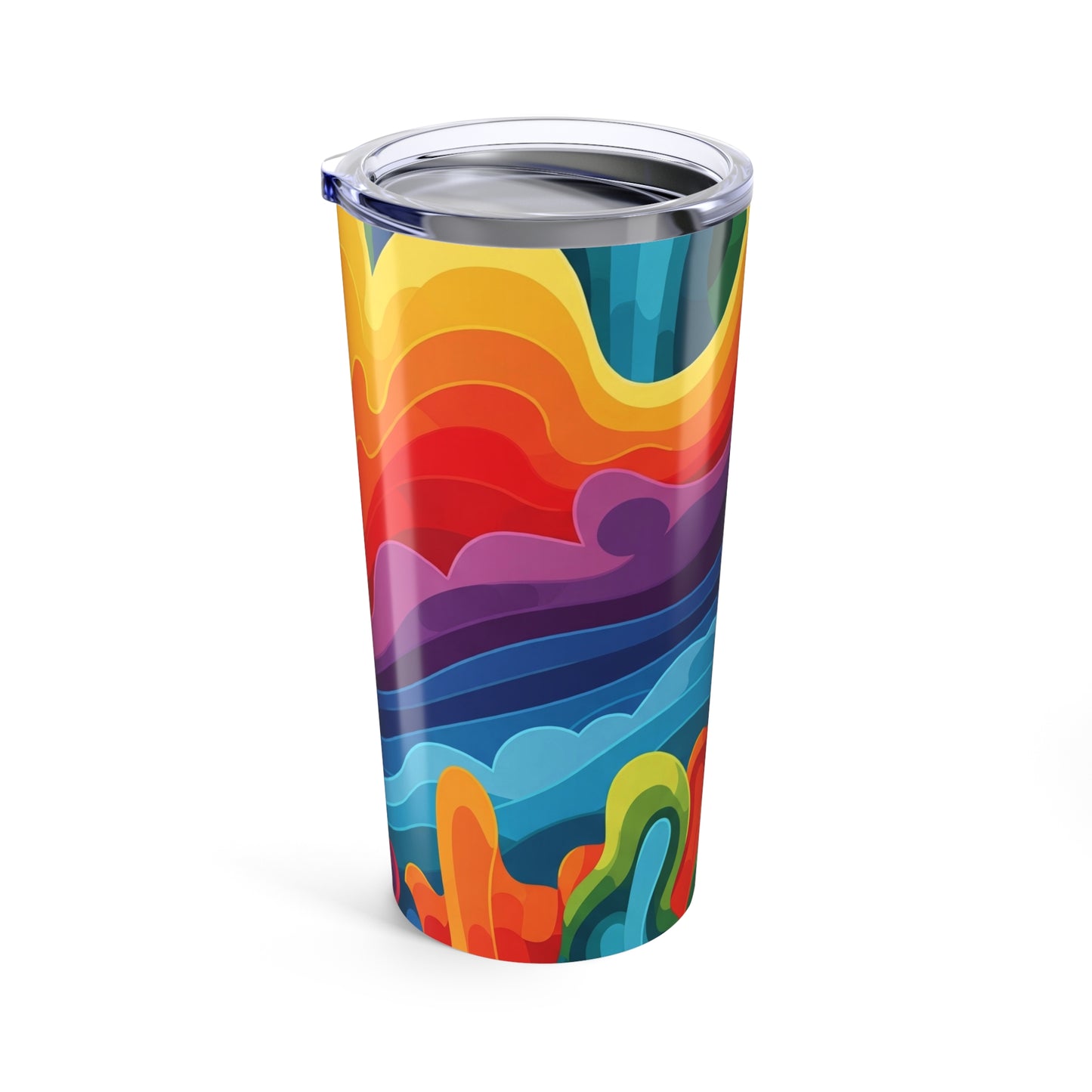 20 Oz Stainless Steel Tumbler With Printed Artwork Double Wall Vacuum Insulated Leak Proof Thermal Coffee Travel