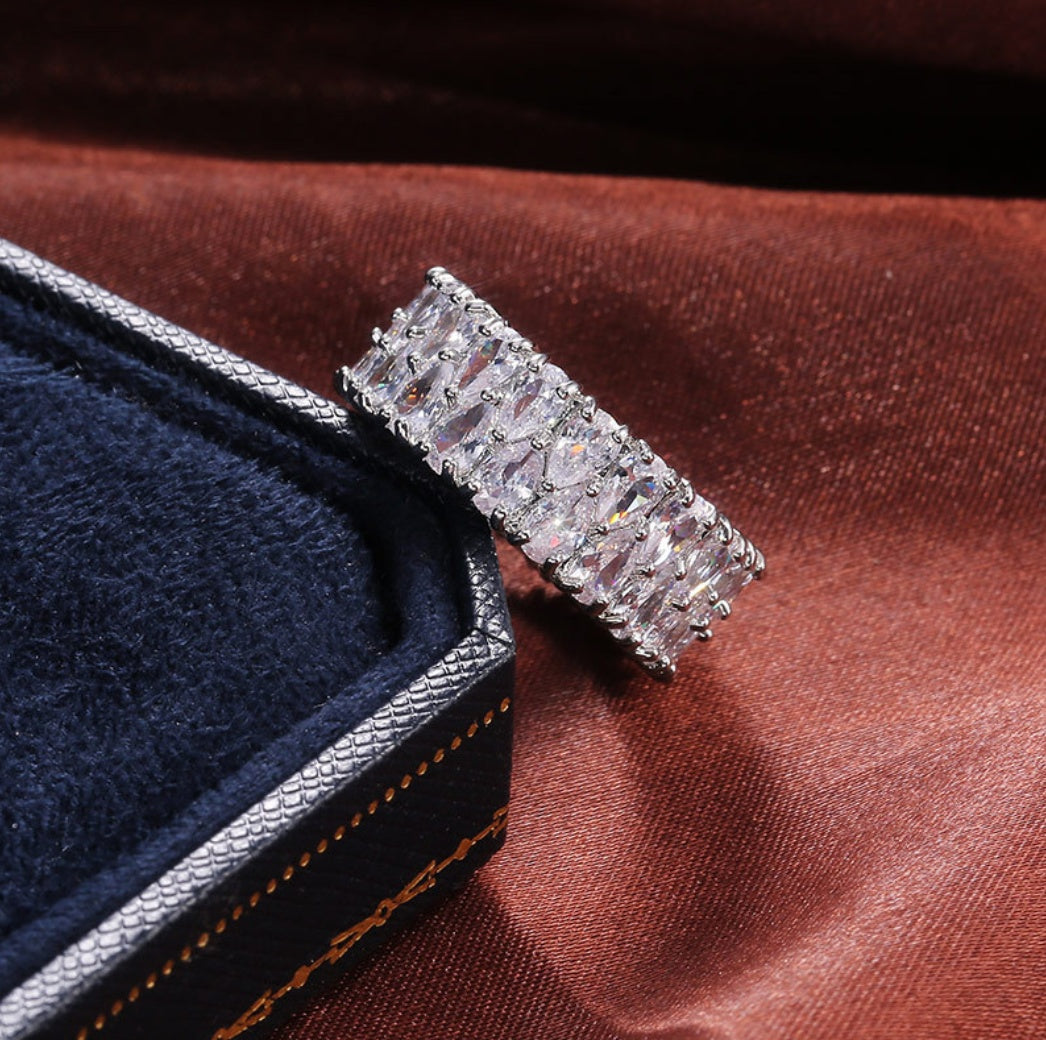 AAA Grade Double-drained Jewelry zircon ring