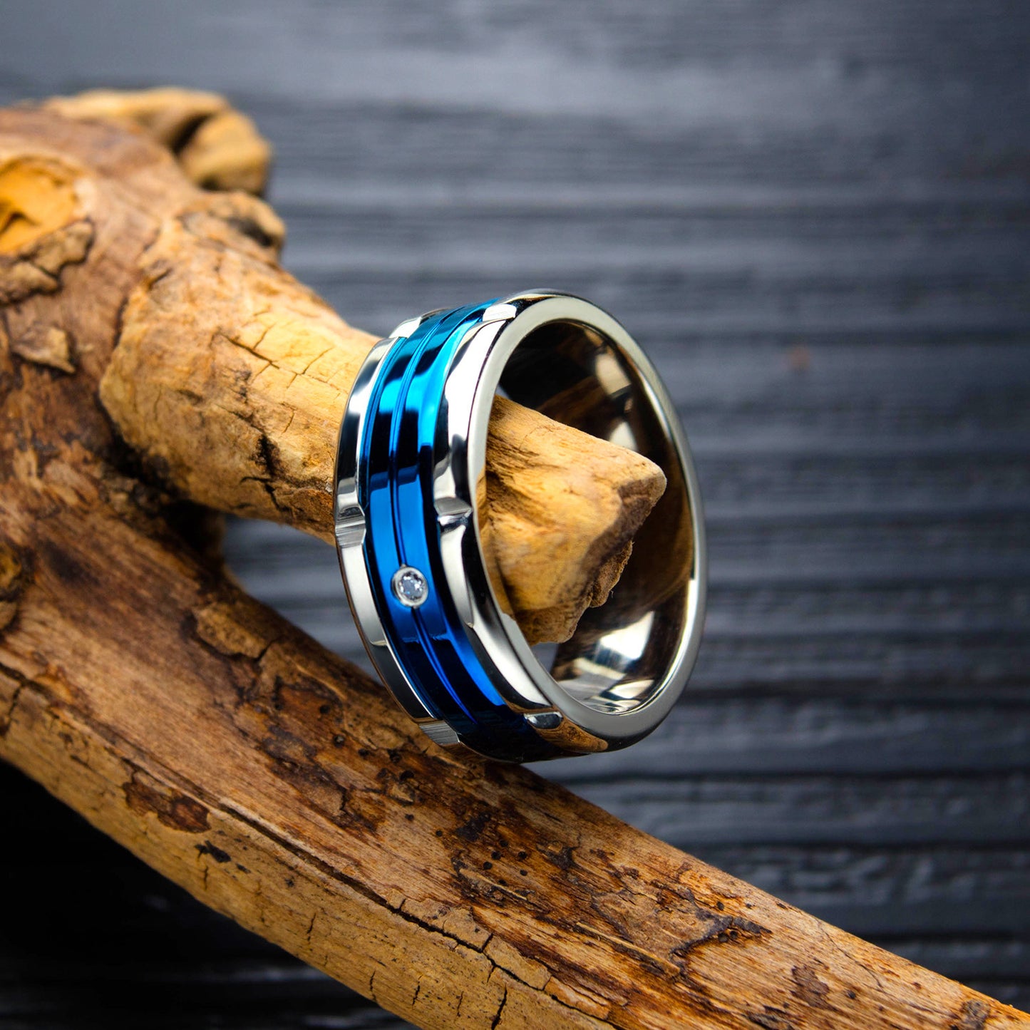 Titanium Steel Ring Geometric Design Electroplated Finish Unisex Fashion Jewelry Durable Accessory European American