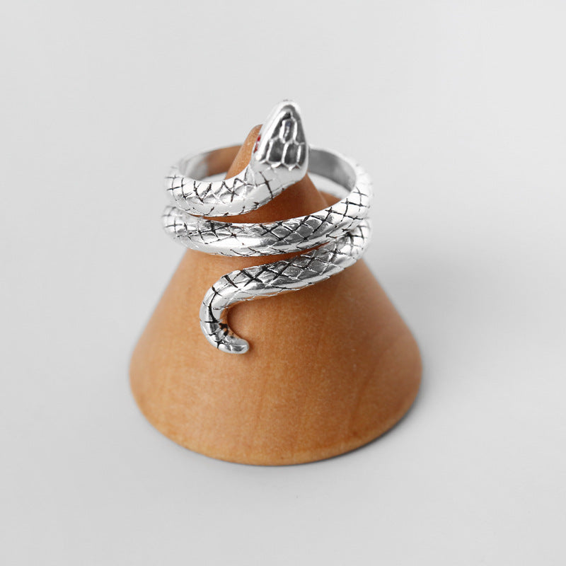 Sterling Silver Temperament Personality Ring For Women Adjustable Open Ring 925 Jewelry With Smooth Finish Era