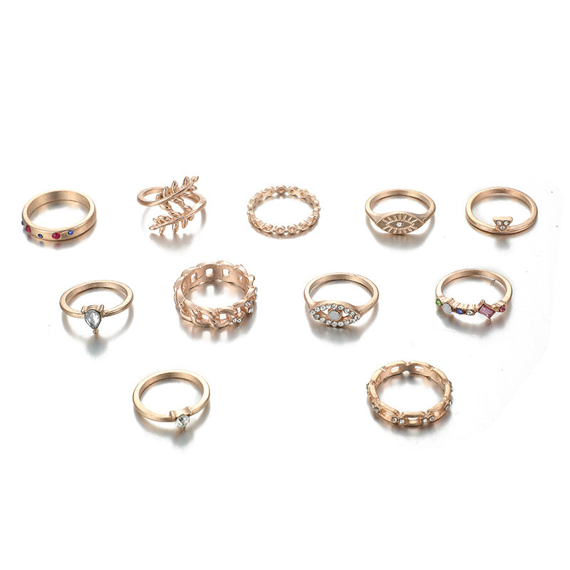 Women Alloy Ring Set Stackable Rings For Daily Wear Knuckle Rings Collection Fashion Rings For Women And Girls