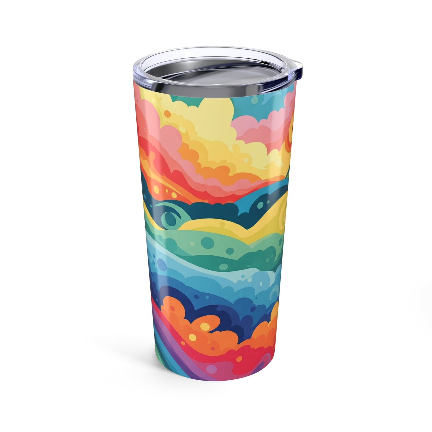 20oz Stainless Steel Tumbler With Printed Design Double Wall Vacuum Insulation Spill Resistant Dishwasher Safe