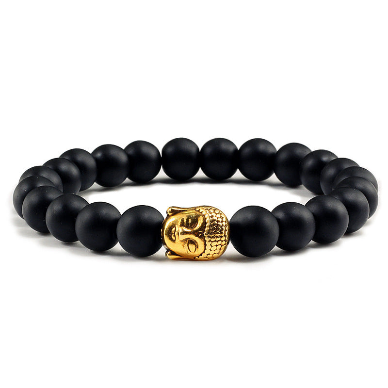 Ethnic Gold Plated Bracelet Round Beads Black Matte Finish Alloy Bangle National Fashion Wrapped Beads Leopard