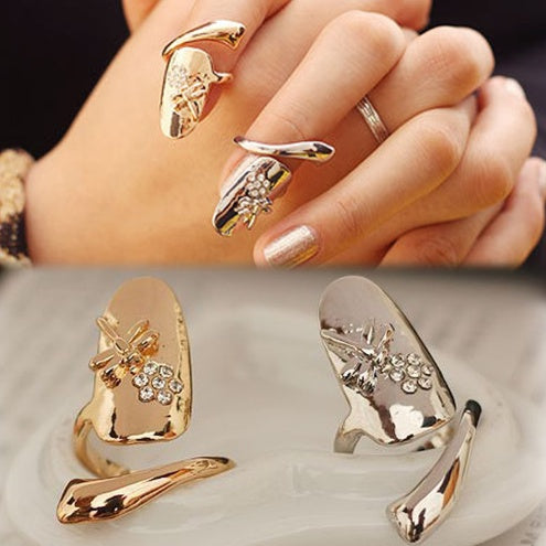 Adjustable Alloy Nail Ring Fashion Gift For Women Piece