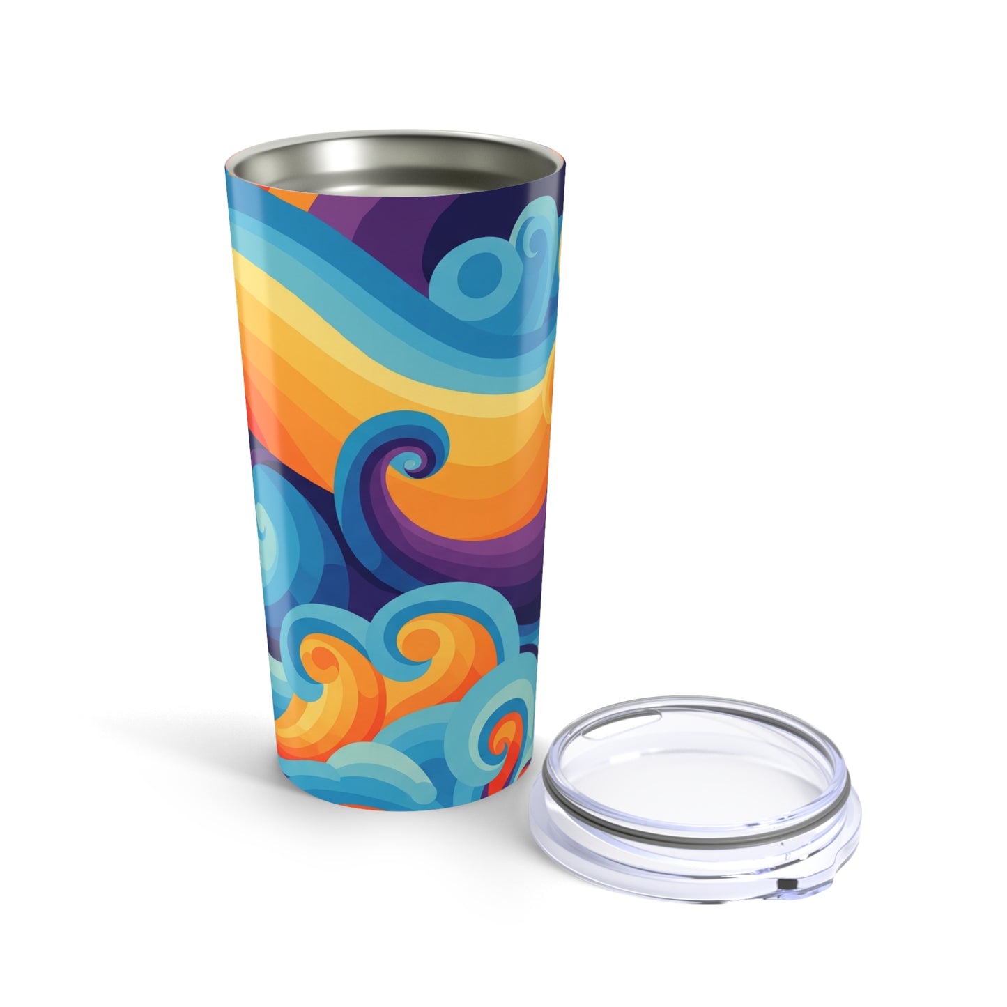 20Oz Stainless Steel Tumbler With Lid Double Wall Vacuum Insulation Keeps Beverages Hot Or Cold Durable Travel Mug