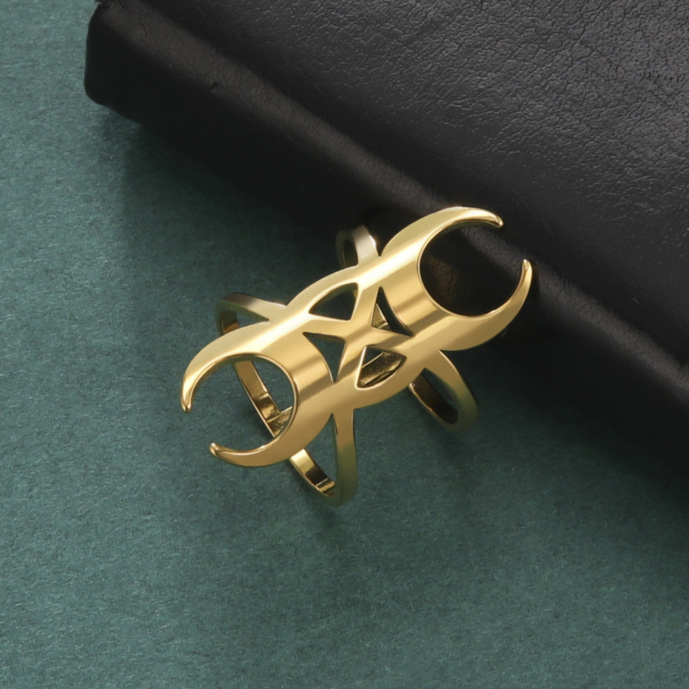 Girls Flower Ring Titanium Steel Electroplated Elegant Design Everyday Ring Floral Gifts For Her Size 8 9 10 11