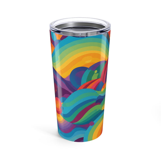 20oz Stainless Steel Tumbler With Double Wall Vacuum Insulation Spill Resistant Hot Cold Coffee Cup Printed Design