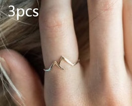Womens Copper Mountain Ring Strong Metal Textured Design Durable And And Unique Jewelry Band Ring Antibacterial