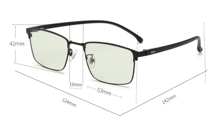 Anti Blue Light Glasses Photochromic PC And Metal Frame