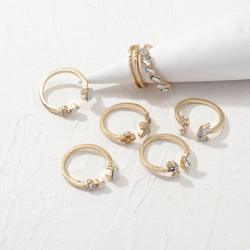 Womens Butterfly Flower Jewelry Set Electroplated Alloy 7 Piece European American Design Fashion For Women USA