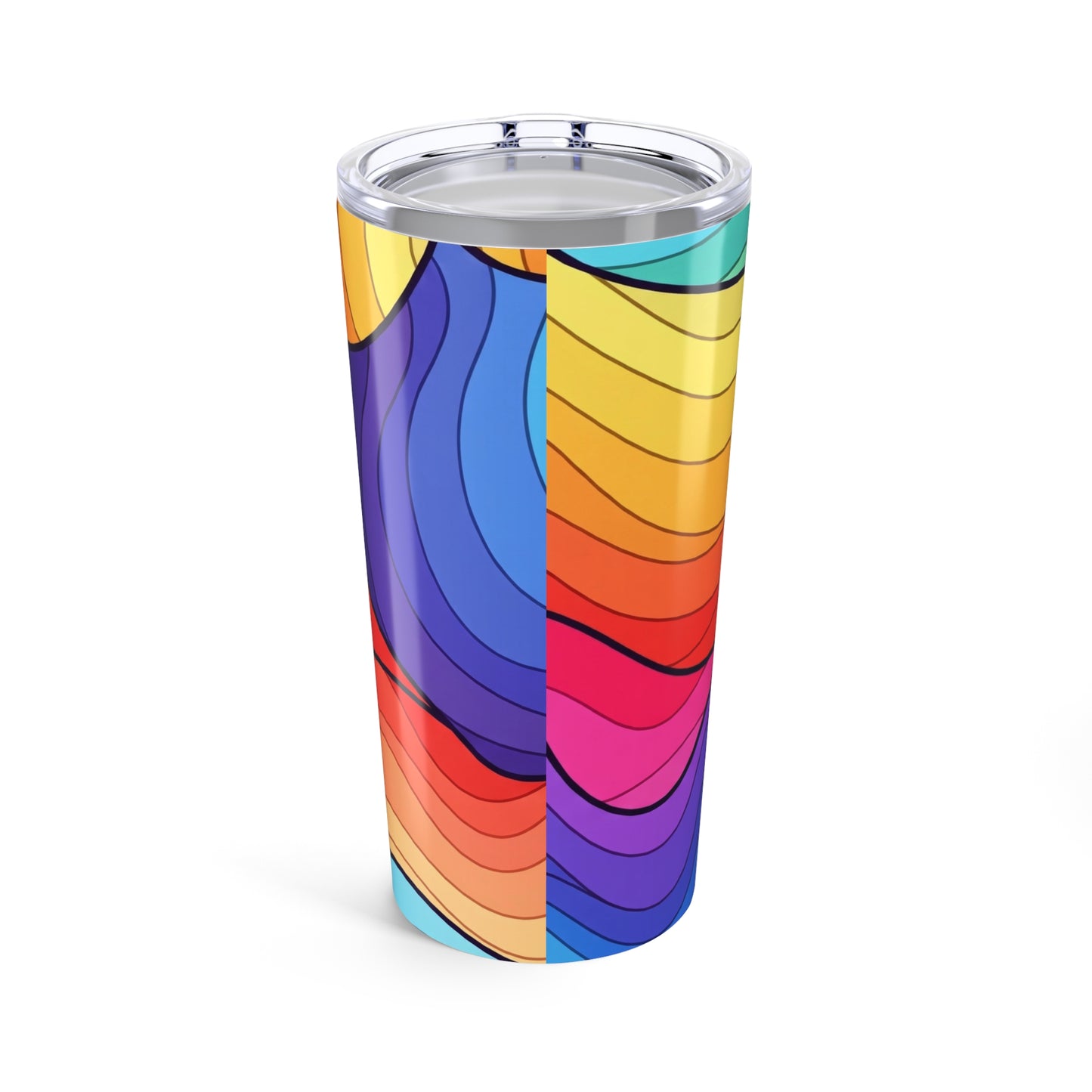 20oz Stainless Steel Travel Mug With Double Wall Vacuum Insulation Spill Resistant Printed Design For Hot And Cold