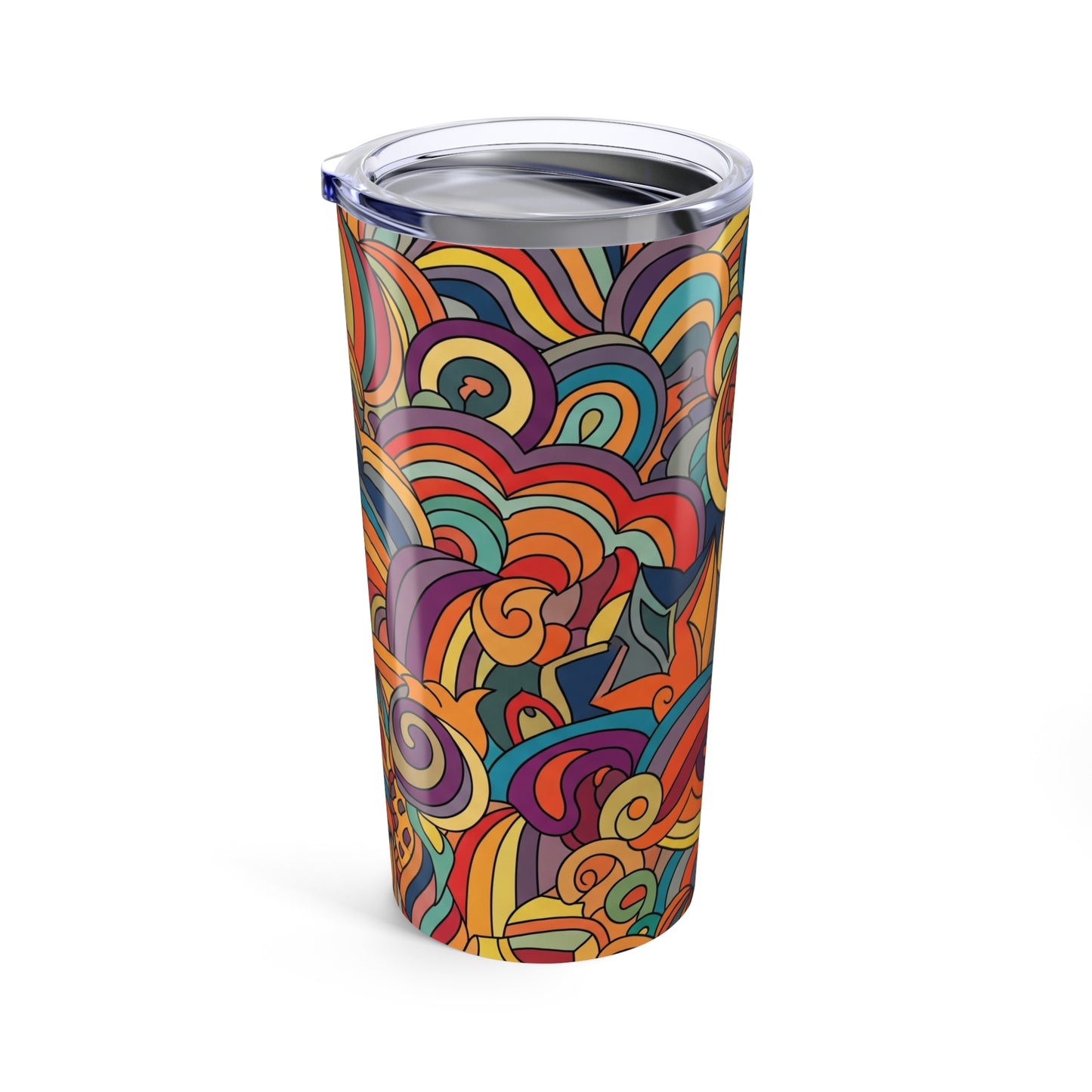20oz Stainless Steel Tumbler With Printed Design Double Wall Vacuum Insulated Spill Resistant BPA Free Durable
