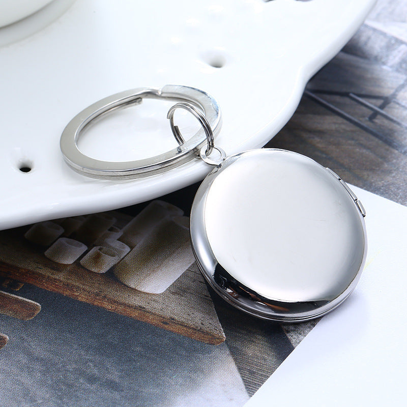 Personalized Photo Keychain Stainless Steel Picture Holder Engraved Keepsake Gift For Birthday Baby Gift Ideas