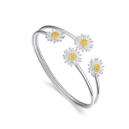 Personalized 925 Silver Plated Chrysanthemum Bracelet For Women Copper Base With Elegant Flower Design For Any Occasion