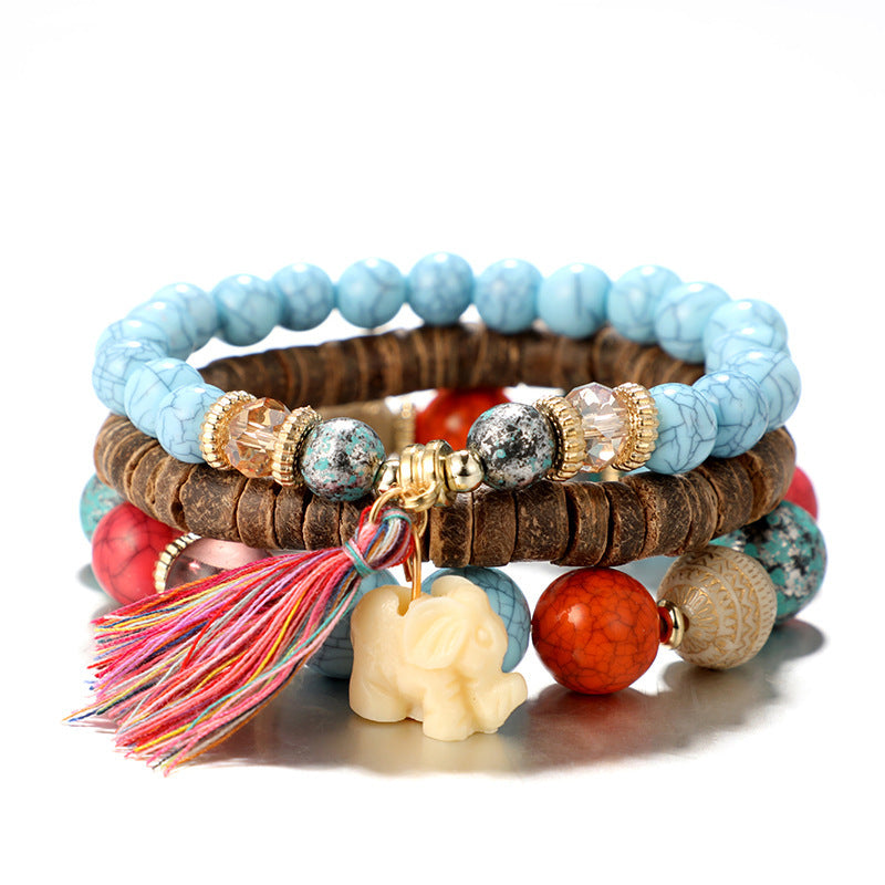 Unisex Resin Eye Bracelet Alloy Wristband Unique Design Fashionable Jewelry Spiritual Bodhi Piece For Everyday Wear