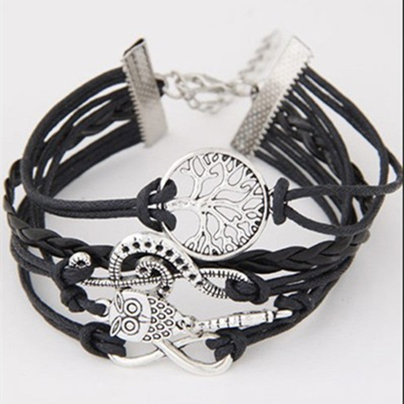 Womens Braided Tree of Life Bracelet Adjustable Wax Wire Alloy Fashion Accessory For Everyday Wear Gift Ready
