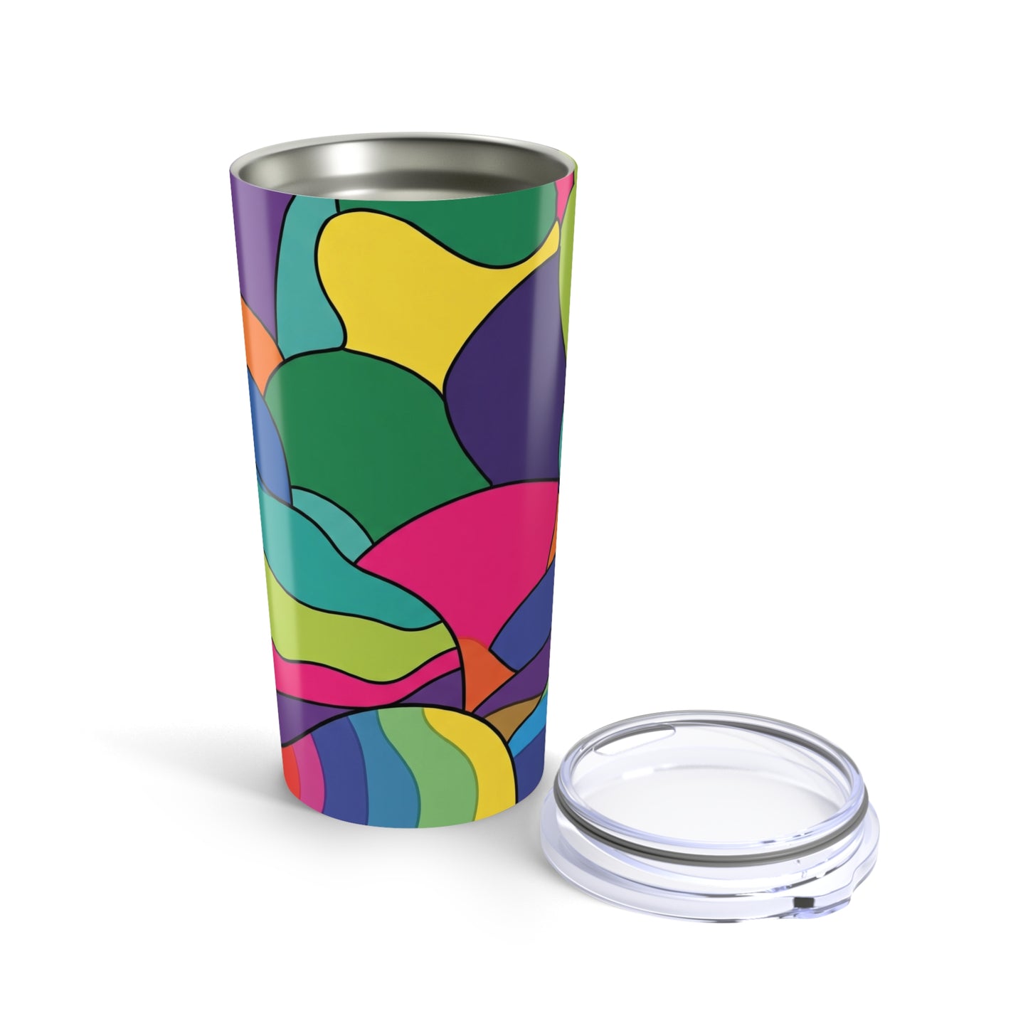 20oz Stainless Steel Tumbler With Double Wall Vacuum Insulation Leak Proof Travel Mug Printed Pattern For Hot Or