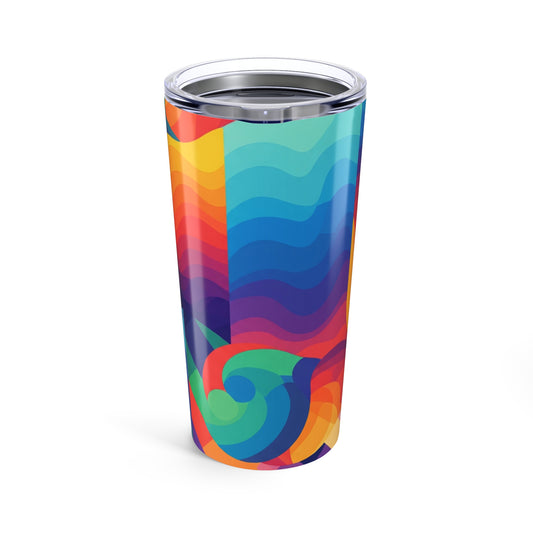 20 Oz Stainless Steel Tumbler With Double Wall Vacuum Insulation Leak Proof Printed Design Travel Mug Dishwasher