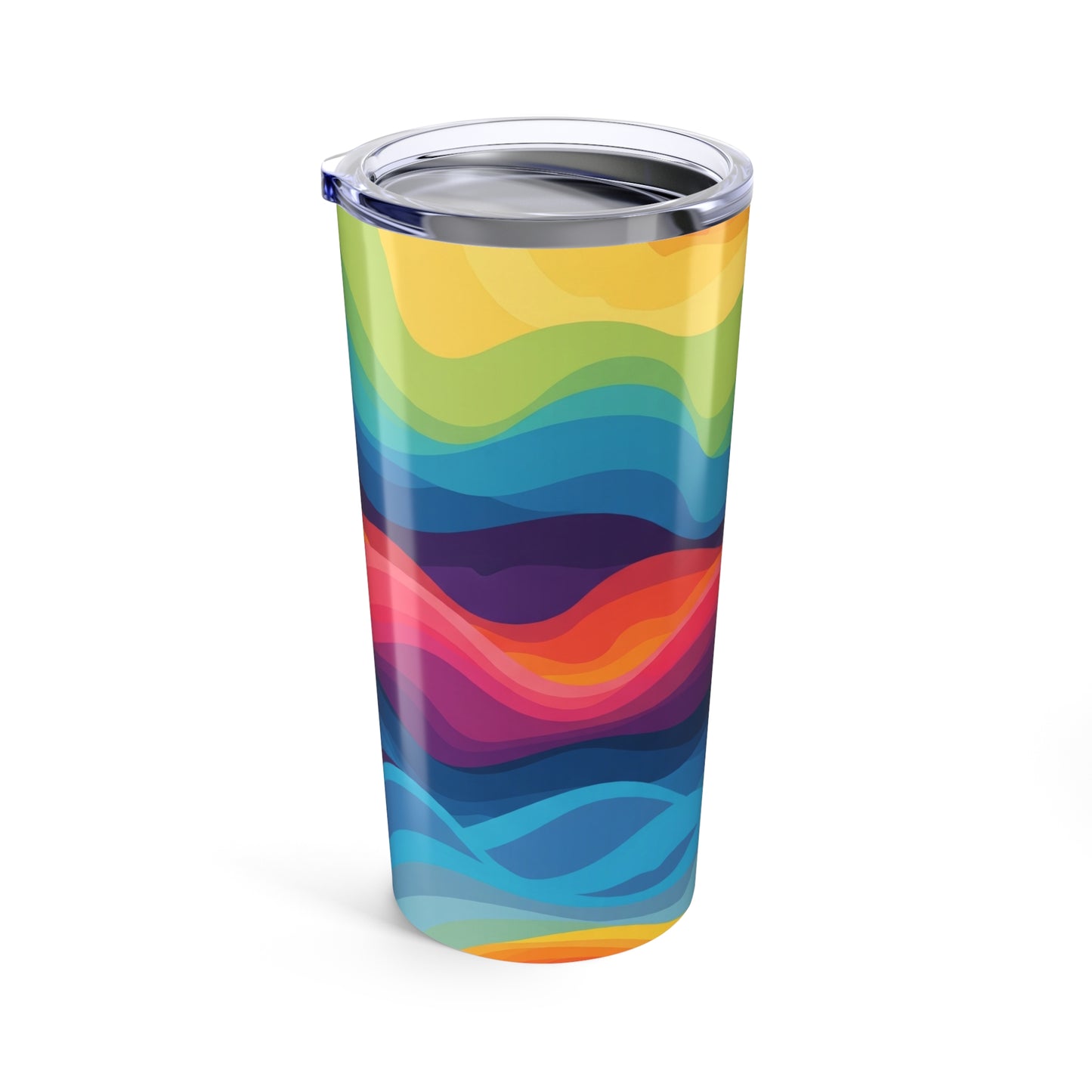 20 Ounce Stainless Steel Tumbler With Printed Art Vacuum Insulated Double Wall Leak Proof Hot Cold Coffee Cup Lid