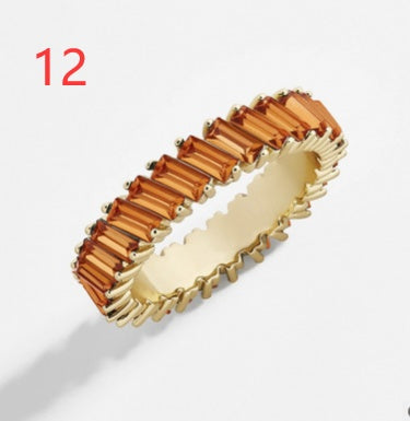 Crystal Alloy Ring With Gemstone Inlay For Women Everyday Wear And Special Occasions Jewelry Everyday Sparkles