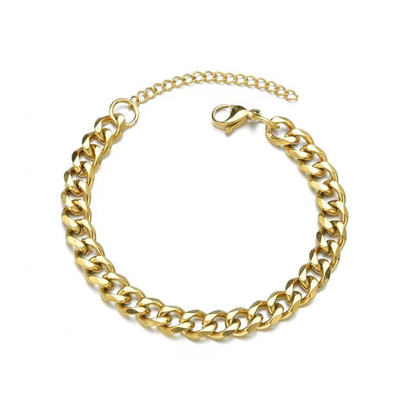 Mens Hip Hop Bracelet Geometric Diamond Inlaid Alloy Jewelry Gold Color Silver For Men Modern Styles Accessory