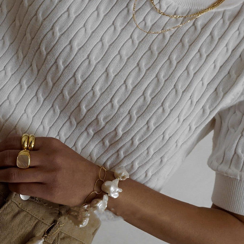 Stainless Steel Golden Squares Ring For Ladies Long Enduring Color No Allergy No Rust Exquisite Shape Titanium