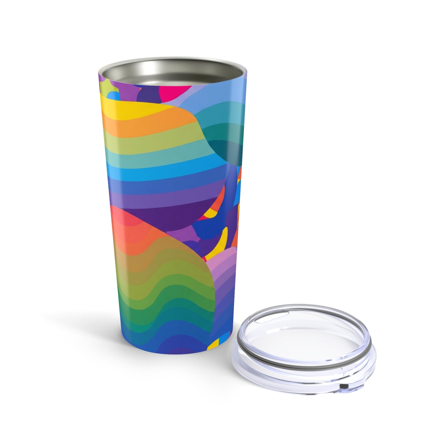 20oz Stainless Steel Printed Travel Mug With Double Wall Vacuum Insulation And Leak Proof Lid For Hot And Cold
