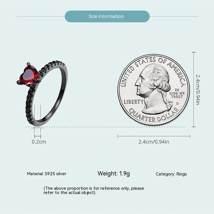 Womens Sterling Silver S925 Ring With Natural Diamond Heart Shaped Design Elegant Anniversary Gift For Her Joy