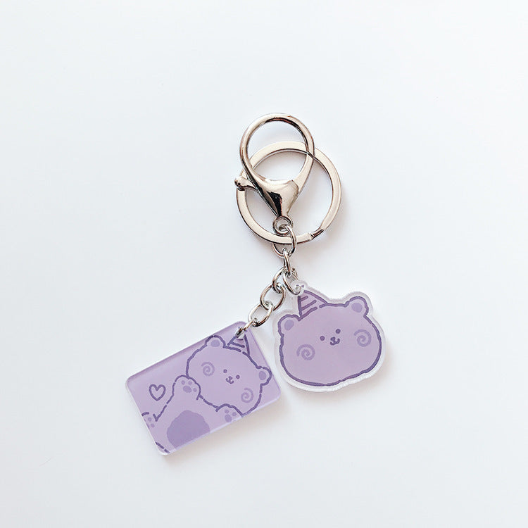 Earphone Protective Sleeve With Hanging Chain And Keychain Bear Dog Bunny Design Film Deluxe Style Fresh Style