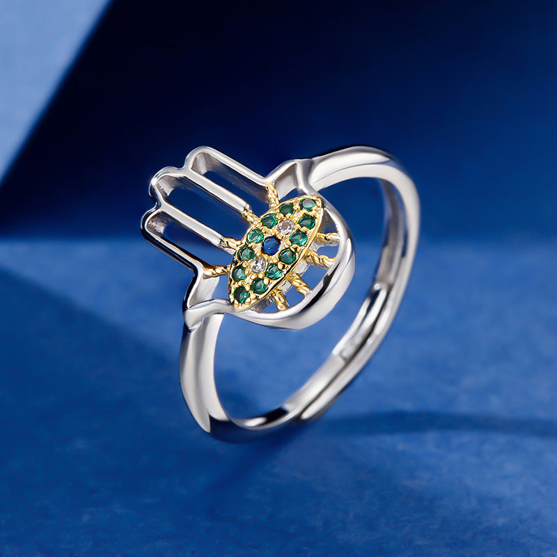 Womens Copper Ring With Cross Design Geometric Zircon Inlay Ladies Jewelry Fashion Ring Elegant Daily Wear Now