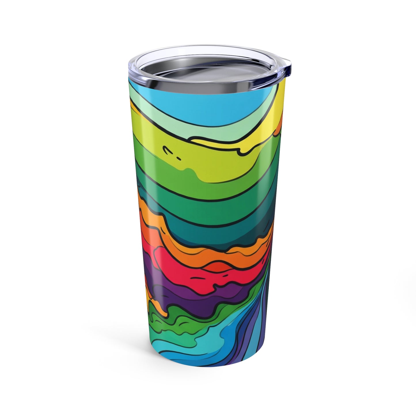20oz Stainless Steel Travel Mug With Printed Artwork Double Wall Vacuum Insulation Spill Resistant Drinking Tumbler