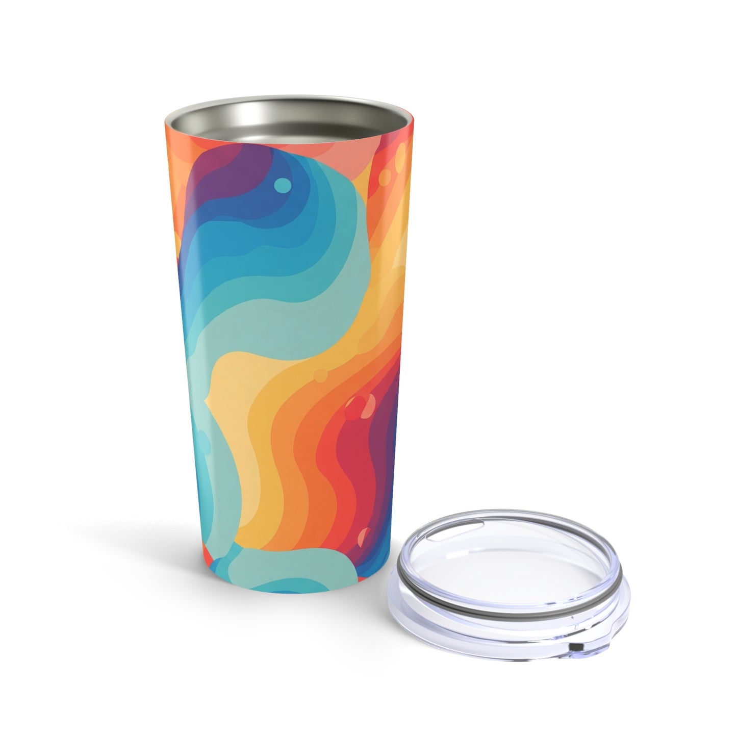 20oz Stainless Steel Printed Travel Mug Double Wall Vacuum Insulated Spill Resistant Hot Cold Beverage Dishwasher