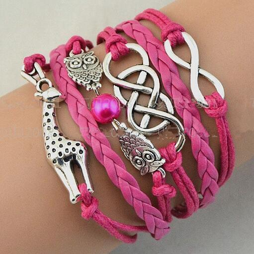 Handmade Woven Bracelet With Layered Chain Vintage Punk Style Adjustable Bangle Alloy Wax Line For Daily Wears