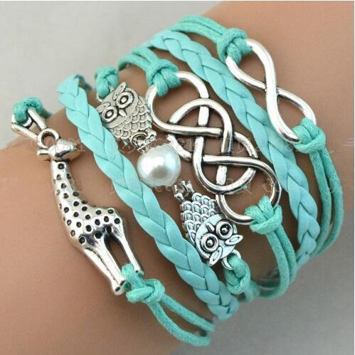 Handmade Woven Bracelet With Layered Chain Vintage Punk Style Adjustable Bangle Alloy Wax Line For Daily Wears