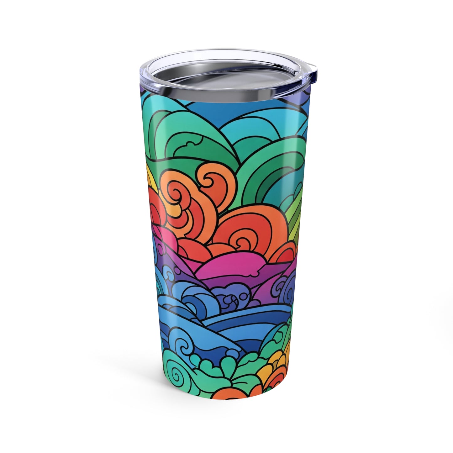 20 Ounce Stainless Steel Tumbler With Double Wall Vacuum Insulation Spill Resistant BPA Free Hot Cold Mug For