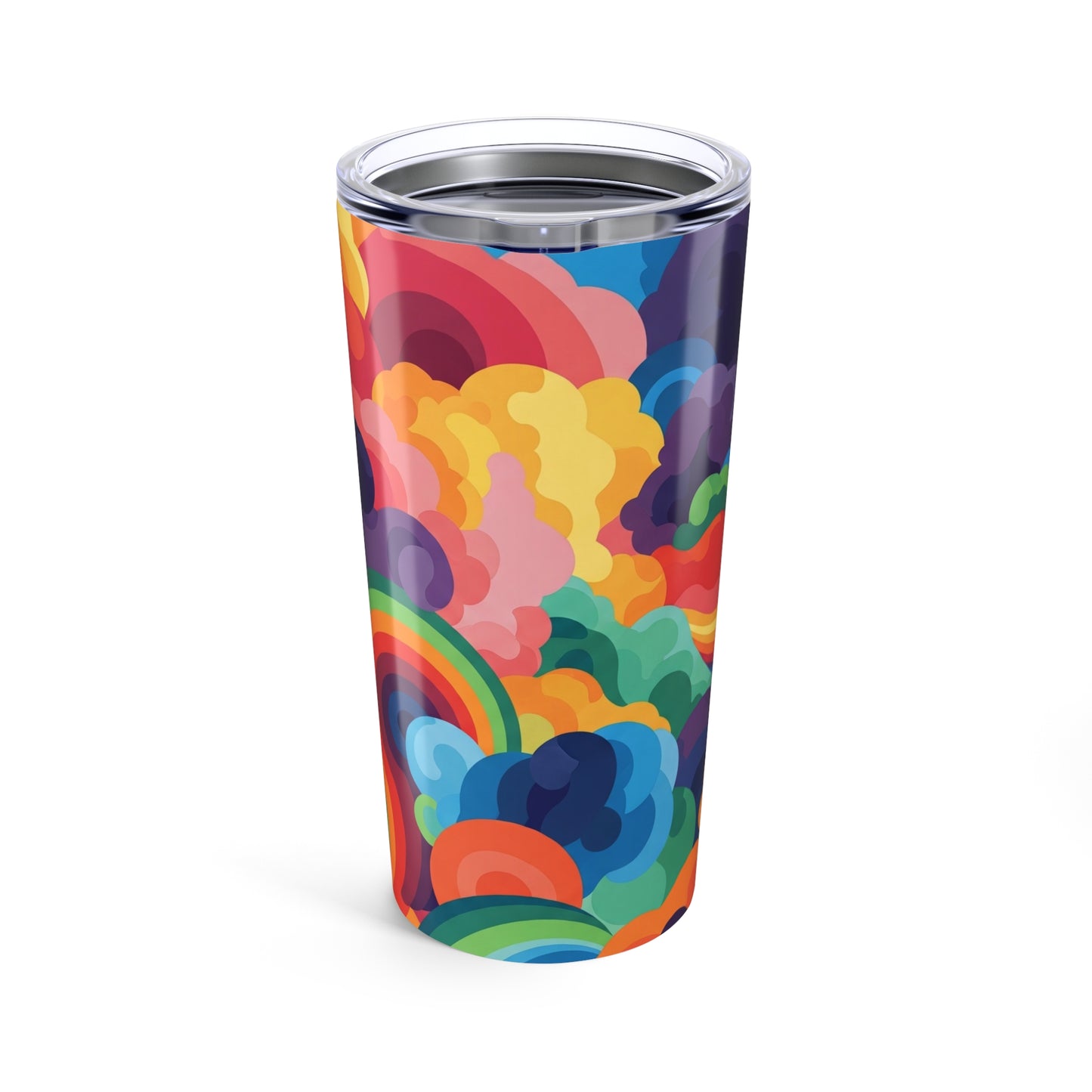 20oz Stainless Steel Tumbler With Double Wall Vacuum Insulation Spill Resistant BPA Free Durable Printed Travel Mug
