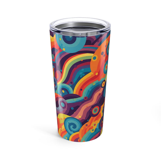 20 Oz Stainless Steel Tumbler Double Wall Vacuum Insulated BPA Free Printed Design Durable for Hot and Cold Drinks