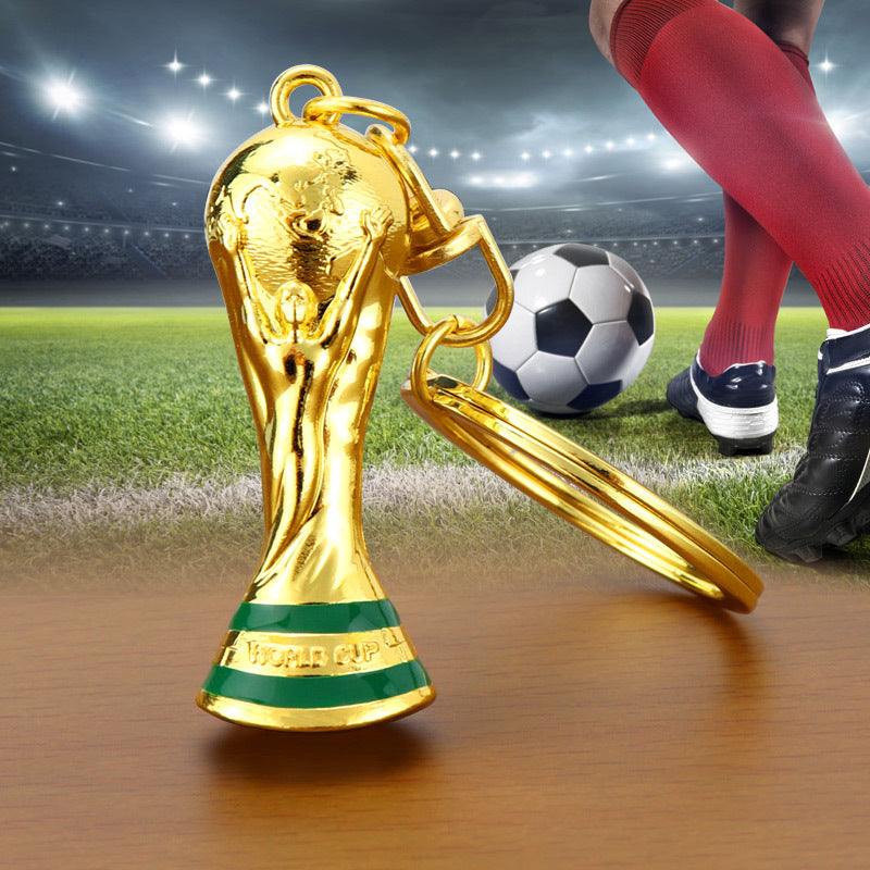 Metal Football Keychain Gift for Sports Fans World Cup Themed Pendant Boots Trophy Keyring Ideal Gift for Fans