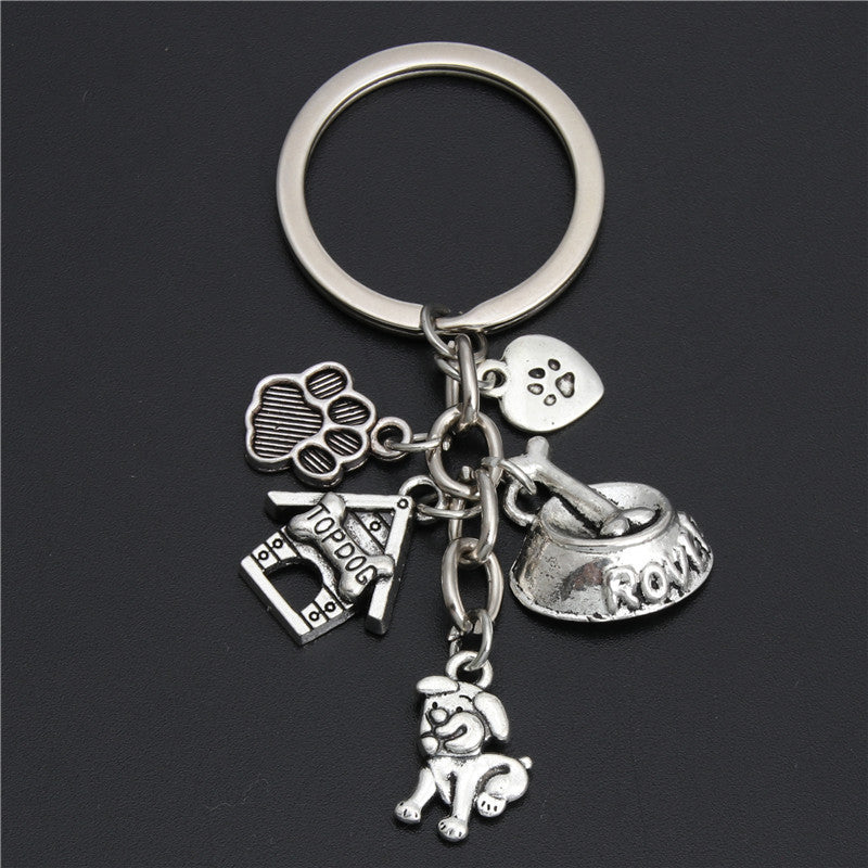 Womens Heart Keychain Cute Animal Design Small Dog Key Ring Zinc Alloy For Handbags Purses Backpacks For Women