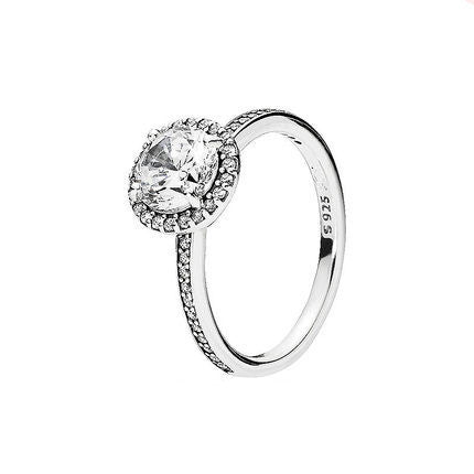 Silver Daisy Crown Ring for Women and Girls Diamond Accent European American Style Festival Gift Jewelry For Everyday