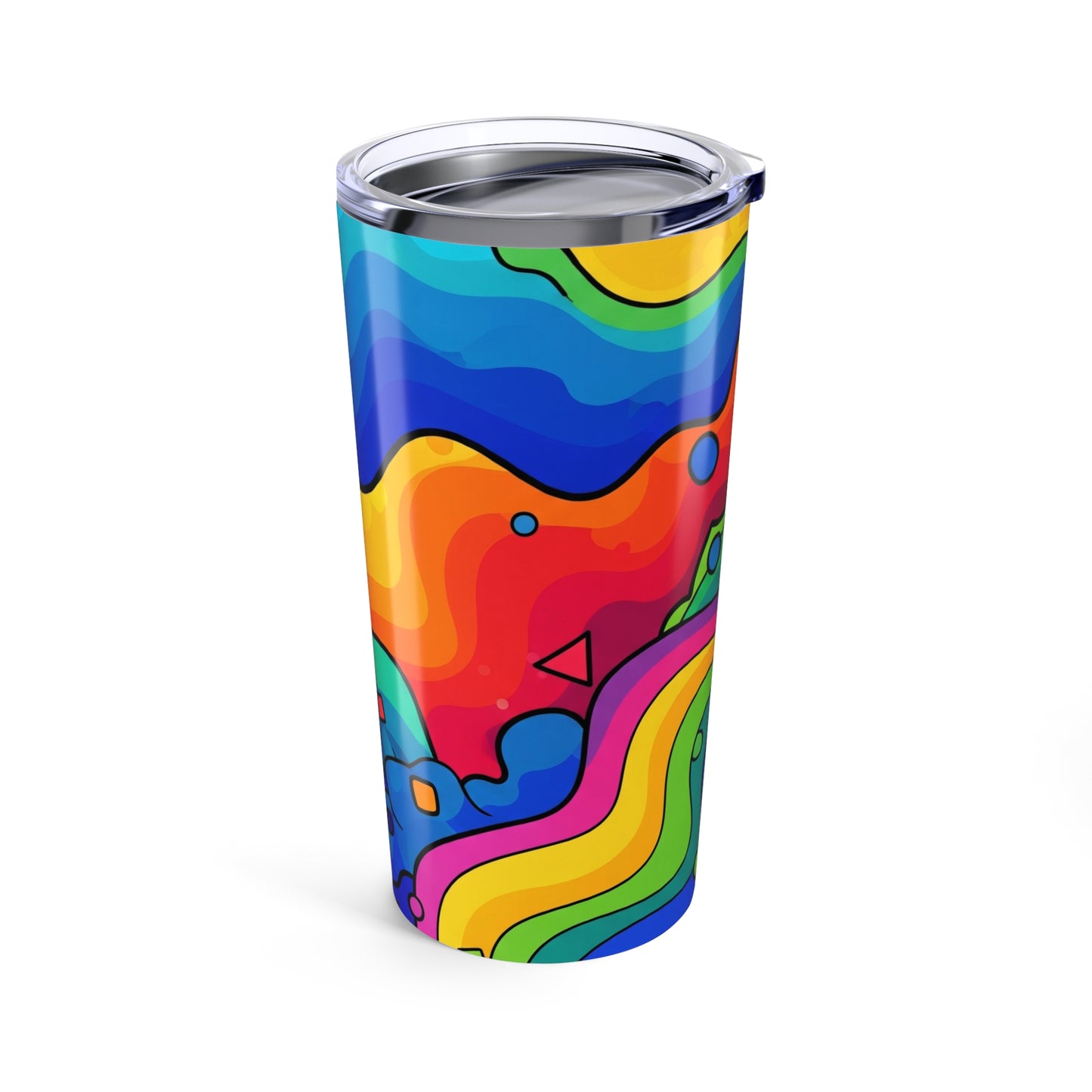 20oz Stainless Steel Printed Tumbler With Double Wall Vacuum Insulation Leak Proof Spill Resistant Durable Travel