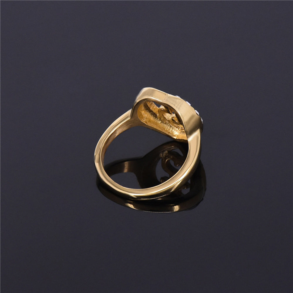 Womens Love Heart Ring Number 15 Gold Titanium Steel Ring Heart Shaped Ring for Women Anniversary Gift Number Ring Fashion Jewelry