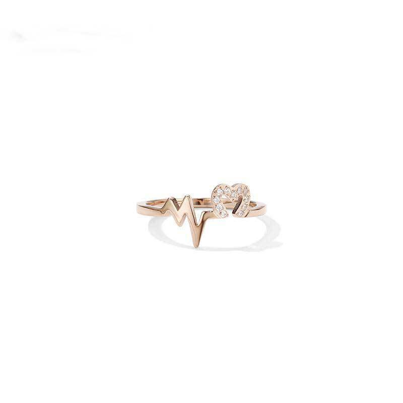 Geometric Copper Ring With Electroplating For Women Elegant
