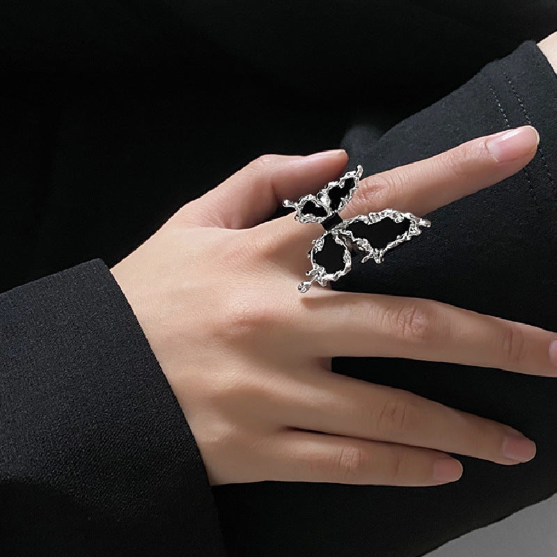 Womens Geometric Alloy Ring Beaded Ring With Rainbow Elements Multi Treasure Design Jewelry Gift For Her Alloy