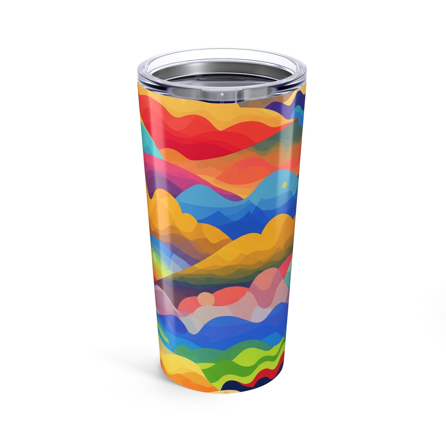 20 Ounce Stainless Steel Tumbler With Printed Design Double Wall Vacuum Insulated Spill Resistant Keeps Hot Or Cold