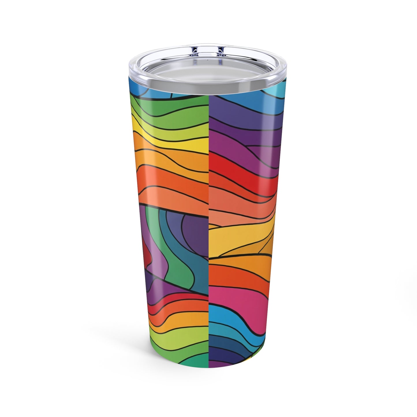 20 Oz Stainless Steel Travel Mug With Printed Design Double Wall Vacuum Insulated Spill Resistant Dishwasher Safe