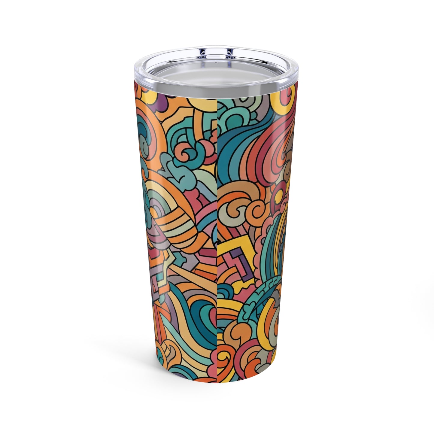 20oz Stainless Steel Printed Tumbler With Double Wall Vacuum Insulation Spill Resistant Travel Coffee Mug Drinkware