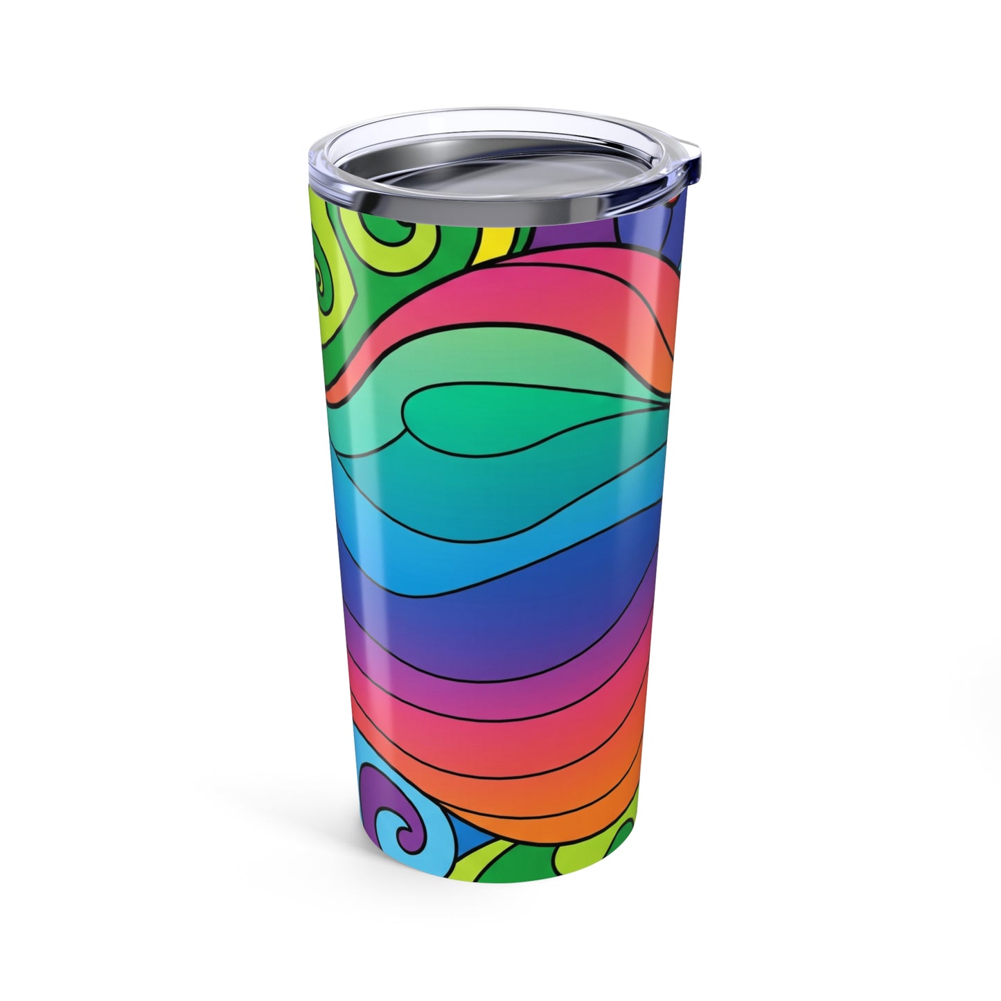 20oz Stainless Steel Tumbler With Printed Design And Double Wall Vacuum Insulation Travel Mug For Hot Or Cold
