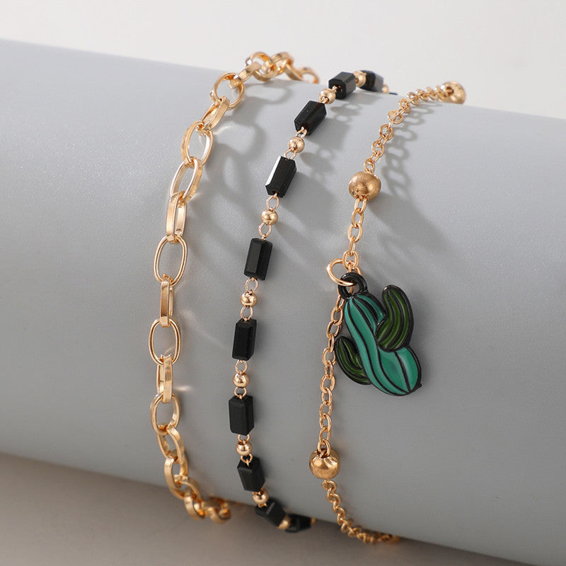 Unisex Halloween Charm Bracelet Gold Plated Ghost Pumpkin